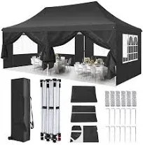 10x20ft Pop Up Canopy Tent with 6 Removable Sidewalls Waterproof &amp; UV50+ Gazebo✨