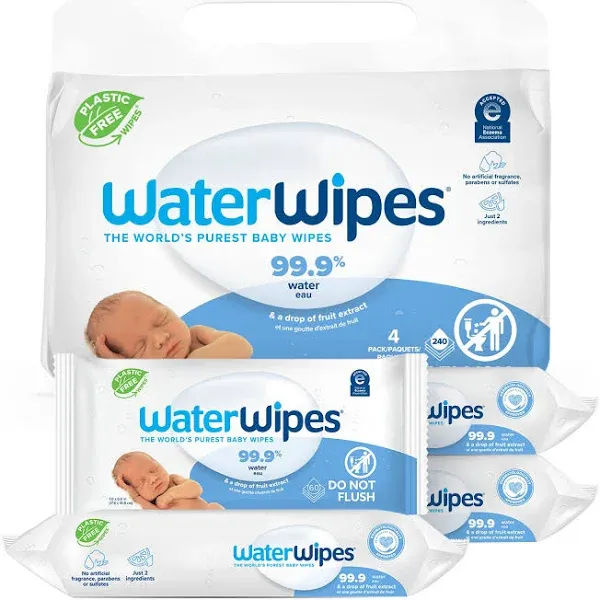 Waterwipes Baby Wipes, Value Pack - 4 - 60 wipes [240 wipes]