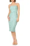 Shop Dress The Population Josselyn Sequin Floral Body-con Midi Dress In Mint