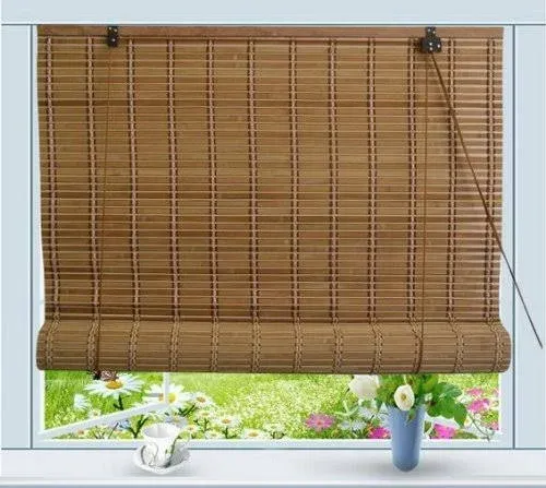 Thy Trading Bamboo Roll Up Window Blind with Sun Shade