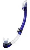 Used Tusa Hyperdry Elite II Dry Snorkel - Black / Fish Tail Blue