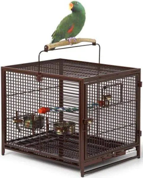 MidWest Homes for Pets Avian Adventures Poquito Avian Hotel, Platinum, 14"L x 18"W x 14"H For Bird