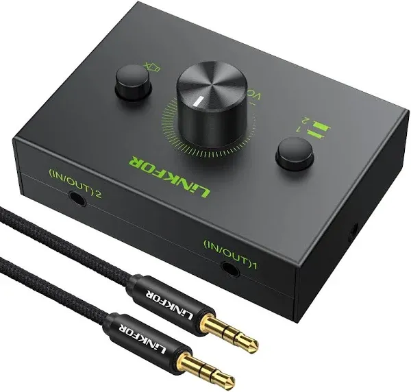 LiNKFOR 3.5mm Stereo Audio Switcher