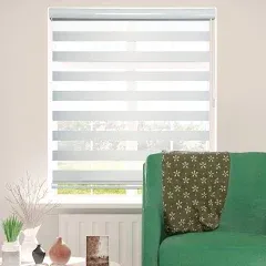 ShadesU Custom Size Zebra Shade Zebra Blind for Window Privacy Light Filtering Shades (Maxium Height 72inch) (White Color)(Width 70 inch)