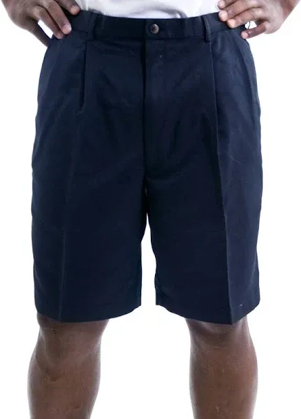 Haggar Cool 18 Pro Golf Shorts Mens  Size 38 Blue 9.5 Inches Inseam Pleated