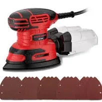 Vistreck Electric Sander 220W Detail Sander 13000 OPM Compact Power Sander with Dust Collector 1.6Amp Hand Sander with 20PCS Sanderpapers for Wood