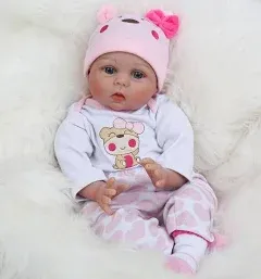 CHAREX Reborn Baby Dolls Lucy, 22 inch Realistic Girl Doll, Lifelike Soft Vinyl