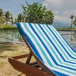 Arkwright Home Cabo Cabana Chaise Cover (2 Pack) - Navy/Blue