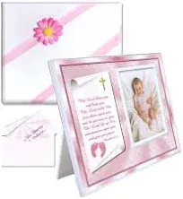 Baptism Christening Gifts Baby Blessing Picture Frame - "Numbers 6:24-26" - Girl