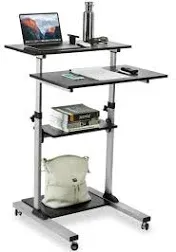 Mount-It! Height Adjustable Rolling Stand up Desk