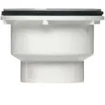 2&#034; Hub, Solvent Weld PVC Shower Base/Module Drain w/ Snap-in Strainer, Receptor