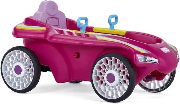 Little Tikes Jett Car Racer Pink, Ride On Car with Adjustable Seat Back