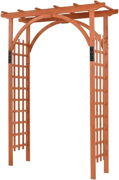 Costway Premium Outdoor Wooden Arbor Arch Pergola Trellis Pergola