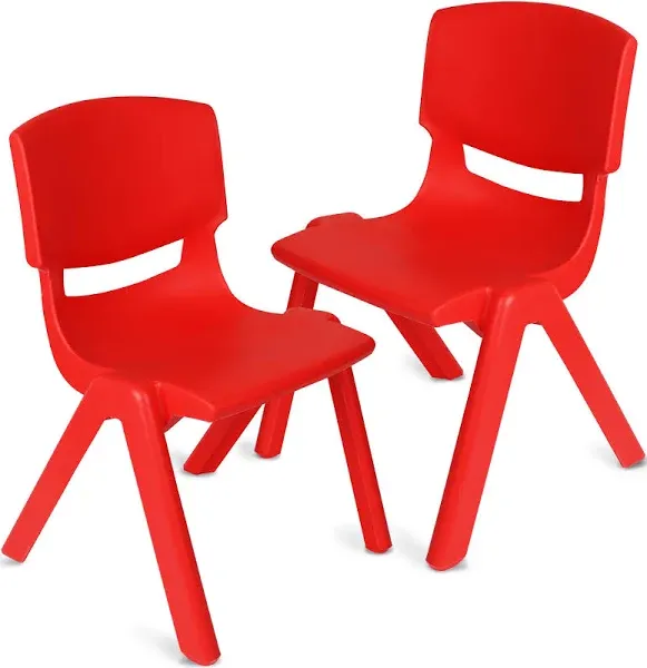 Playkidiz Kids Plastic Chair Set of 2 Preschool Chairs for Toddlers Kids 20.5" H