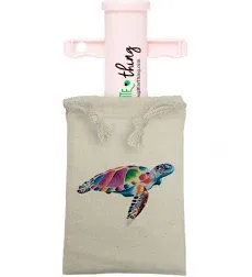 Bug Bite Thing Suction Tool and Travel Bag Combo "Rainbow Turtle", 1-Pack, Pink