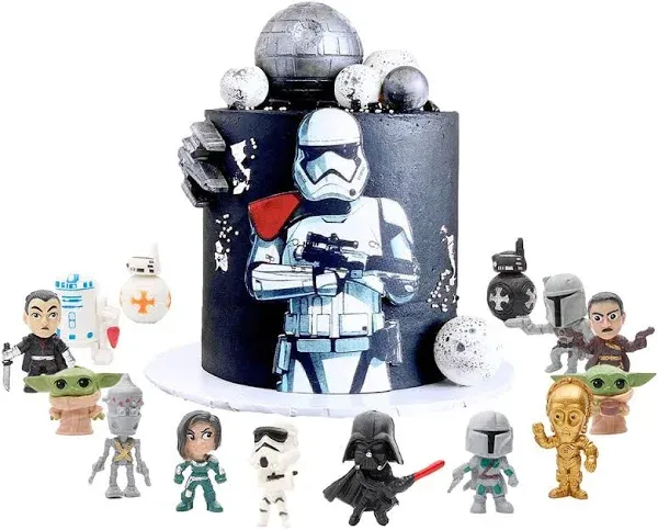 ShunHong 14pcs Cake Topper for Star WarsTheme Party Supplies for Star Wars  C...