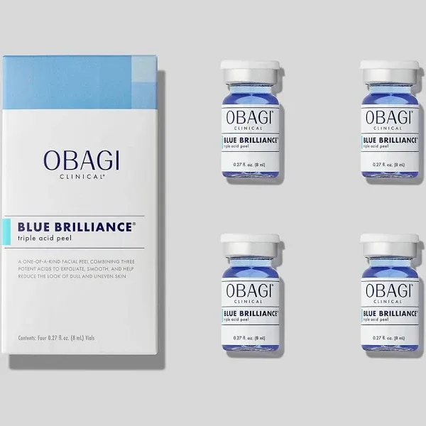 OBAGI Clinical Blue Brilliance Triple Acid Peel, 4 Vials, New & Sealed