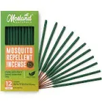 Mosland Naturals Mosquito Repellent Incense Sticks, 12 Large Citronella Incense Sticks Bug Repellent Incense Stick for Outdoor, Camping Mosquito Repellent 3 Hours Protect