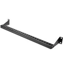 StarTech.com 1U Rack Mountable Cable Lacing Bar w/Adjustable Depth, Cable Support Guide for Organized 19" Racks/Cabinets, Horizontal Cable Guide for Patch Panels/Switches/PDUs (12S-Cable-Lacing-BAR)