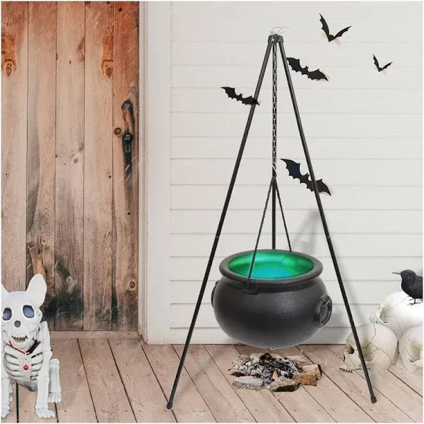 Halloween Decorations Outdoor - 11-inch Witches Cauldron on Tripod with Large