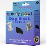 Purrdy Paws 100 Pack Soft Nail Caps for Dog Claws Black Jumbo