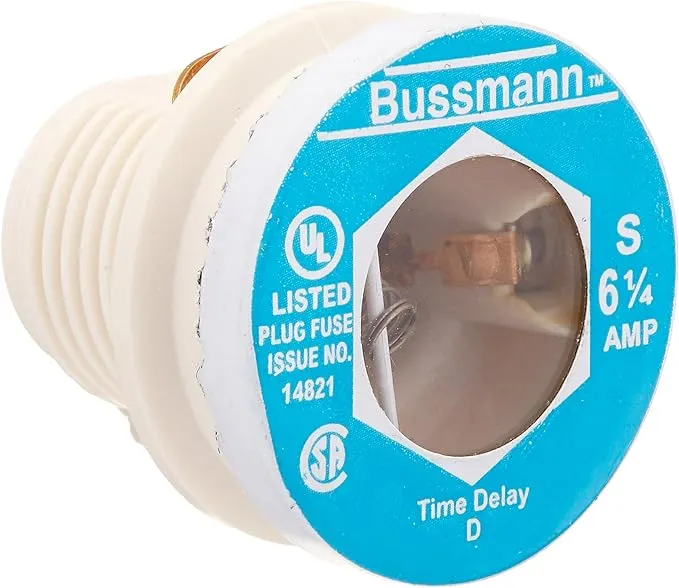 Bussmann S-6-1/4 Plug Fuse