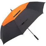 golf umbrella large size 68 inches air vent double canopy orangeblack