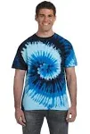 Tie-Dye CD100 Adult Cotton T-Shirt - Blue Ocean - S