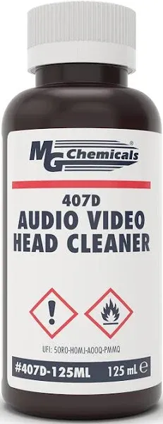 MG Chemicals 407D Audio/Video Head Cleaner, 125 mL Liquid Bottle (407D-125ML)