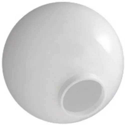 12 in. White Acrylic Globe - 4 in. Extruded Neck Opening - American PLAS-12NW4