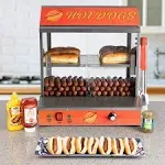 Hot Dog Machine - 34.5L Hot Dog Steamer with Bun Warmer - 1200W Hotdog Maker ...