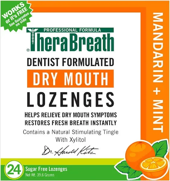 TheraBreath Mandarin + Mint Dry Mouth Lozenges (39.6 g)