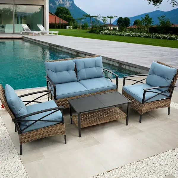 BIADNBZ 4-Piece Patio Furniture Set