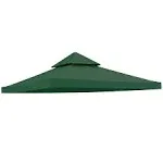 2-Tier 10&#039; Waterproof Top Replacement Canopy UV Resistant Sunshade Patio Cover