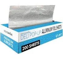 200 Count Pre-Cut Deli Aluminum Foil Sheets