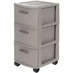 MQ Infinity 3-Drawer Rolling Storage Cart - Taupe