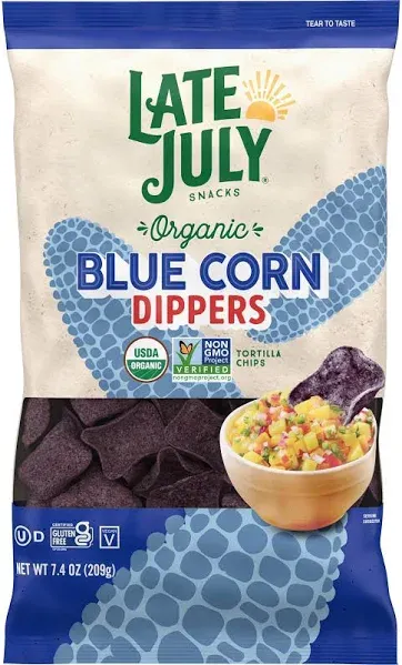 Late July Tortilla Chips Organic Blue Corn Dippers