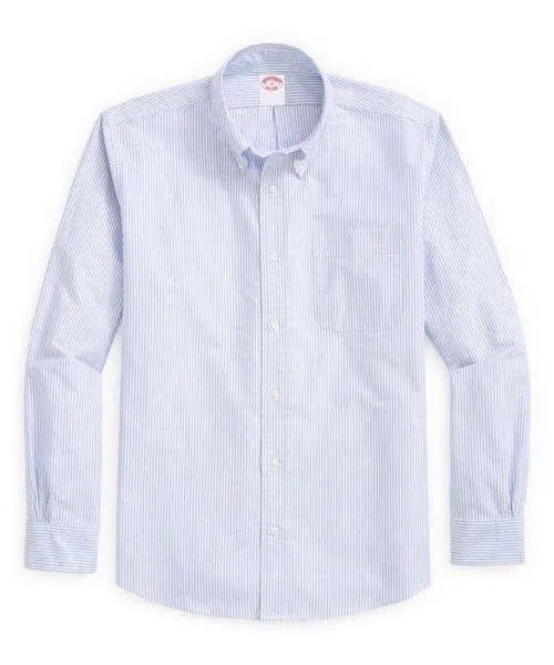 Brooks Brothers Men's Long Sleeve Button Down Original Oxford Cotton Sport Shirt