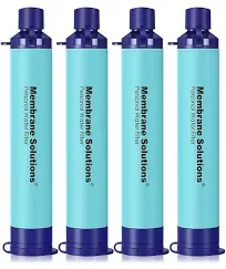 Membrane Solutions Straw Water Filter, Survival Filtration Portable Gear, Emergency Preparedness, Supply for Drinking Hiking Camping Travel Hunting Fishing Team Family Outing