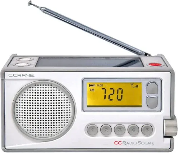 C. Crane CCRadio Solar Wind-Up Portable Emergency Crank Digital Radio AM, FM, NO