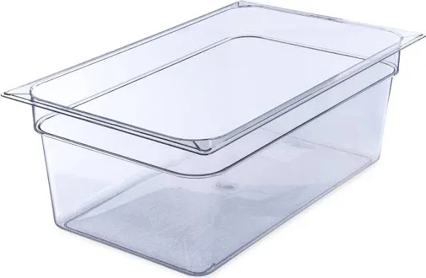 10203B07 StorPlus Full Size Polycarbonate Food Pan 8&#034; Deep Clear