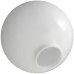 HYWMLY 12 in. White Acrylic Globe 4 in. Extruded Neck Opening