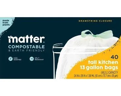 Matter Compostable Tall Kitchen Trash Bags