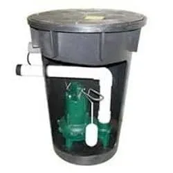 Zoeller 912-0082 4/10 HP Cast Iron Preassembled Sewage Pump System w/ Side Discharge