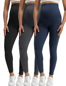 Buttergene Women's Maternity Over The Belly Leggings