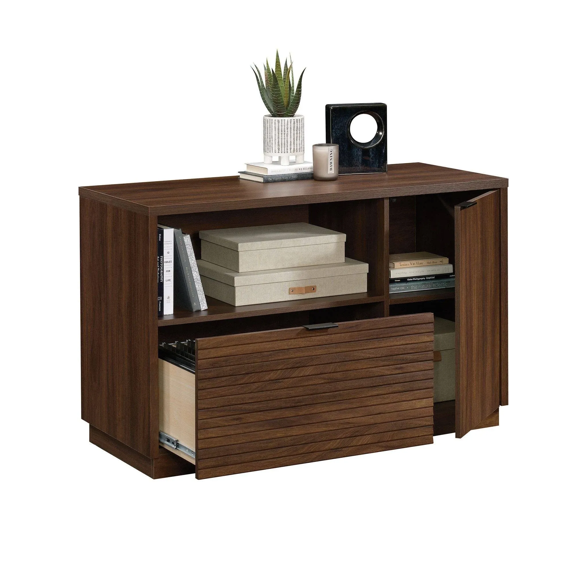 Sauder Englewood Small Spiced Mahogany Credenza