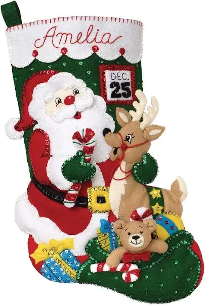 Bucilla Seasonal - Felt - Stocking Kits - Santa And Friends