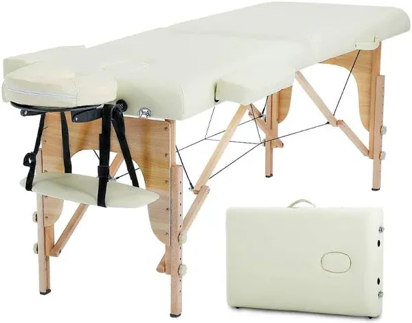 BestMassage Massage Table Massage Bed Spa Bed Adjustable Portable 2 Folding Massage Salon Table W Cradle