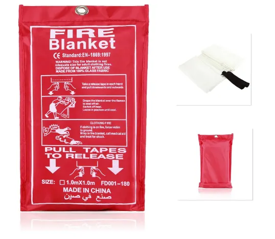 Emergency Fire Blanket for Home Kitchen - Fiberglass Fire Suppression Blanket...