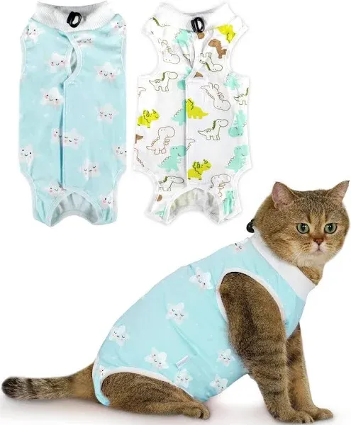 ANWA Cat Recovery Suit - Breathable Cat Surgery Recovery Suit Female, Cat Onesie for Cats After Surgery, Cat Spay Recovery Suit Female Abdominal Wounds